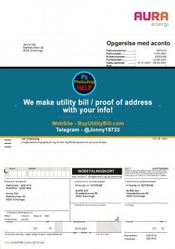 Denmark Electricity Utility Bill Sample